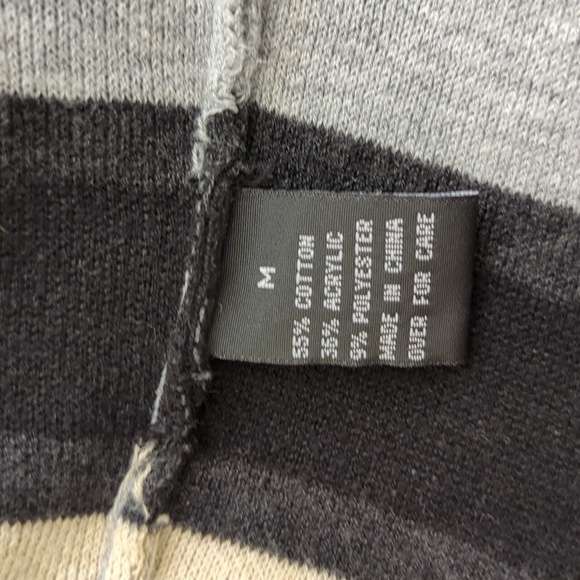 I. N. Studio Gray Colorblock Open Front Cardigan with Sailor Collar Size Medium - Picture 7 of 7